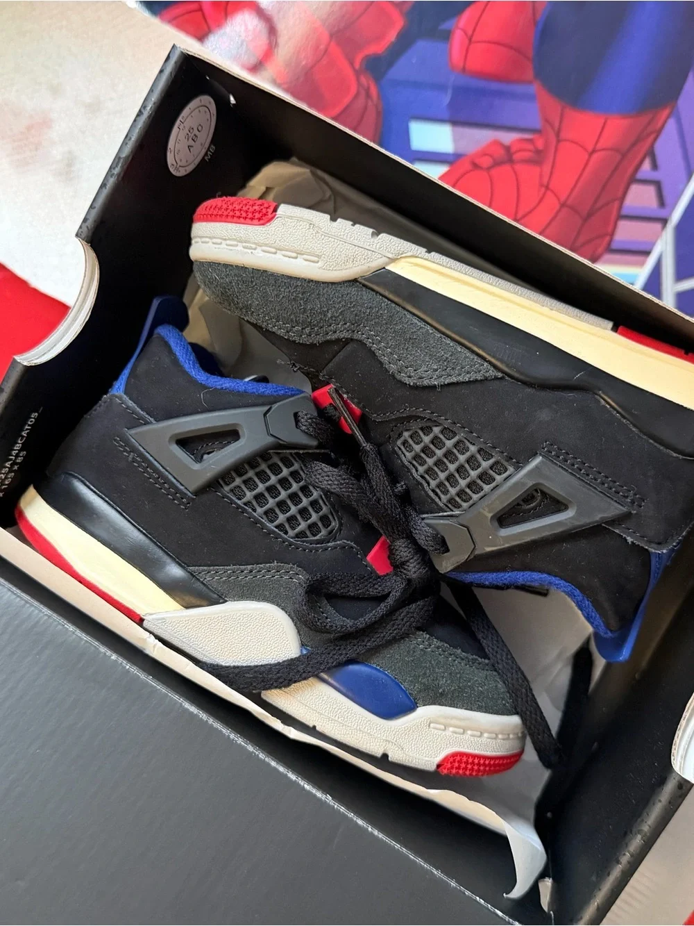 Jordan Kids Black, Blue & Red Retro Sneakers
